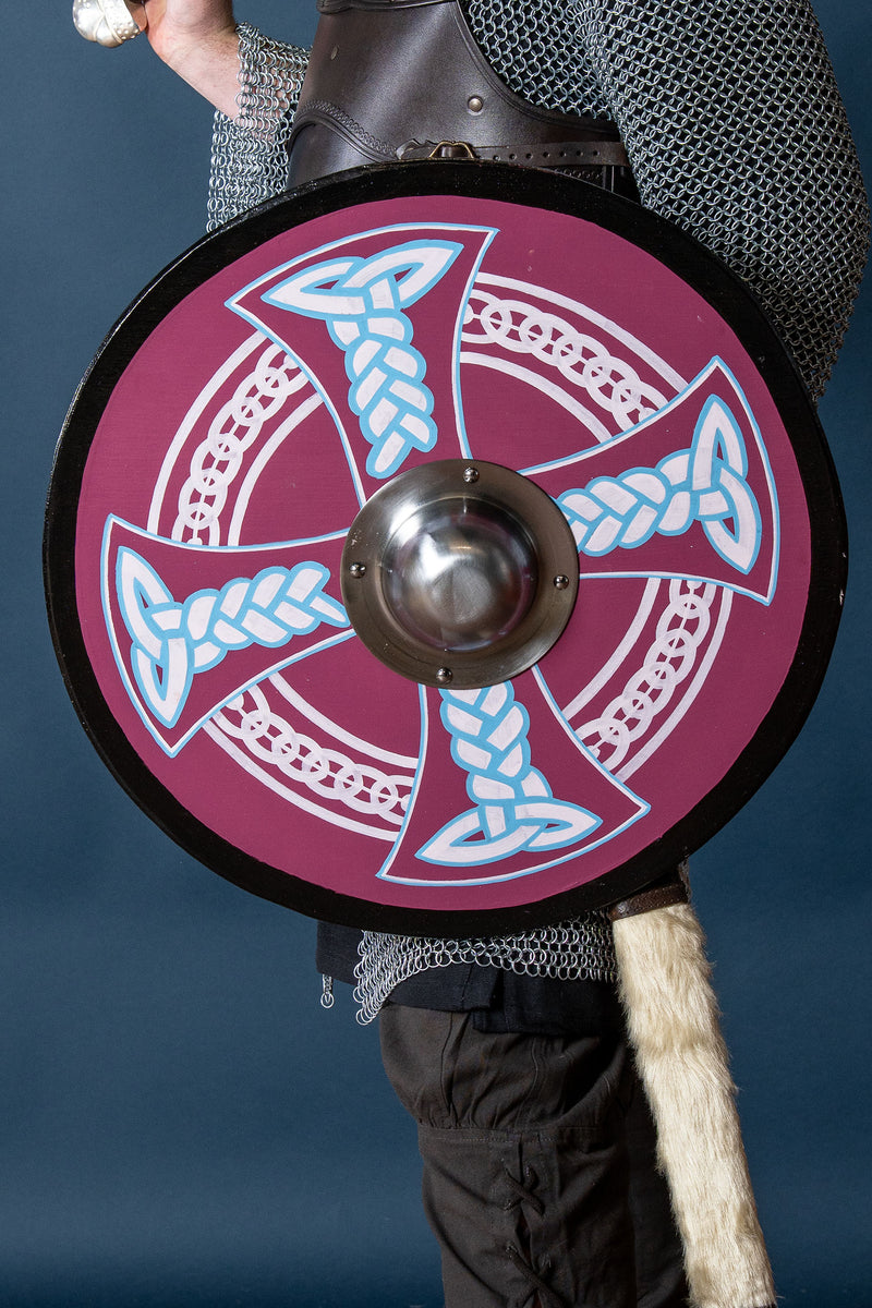 Round shield with Celtic cross