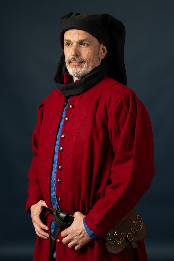 Houppelande Lorenzo, wolmix, rood