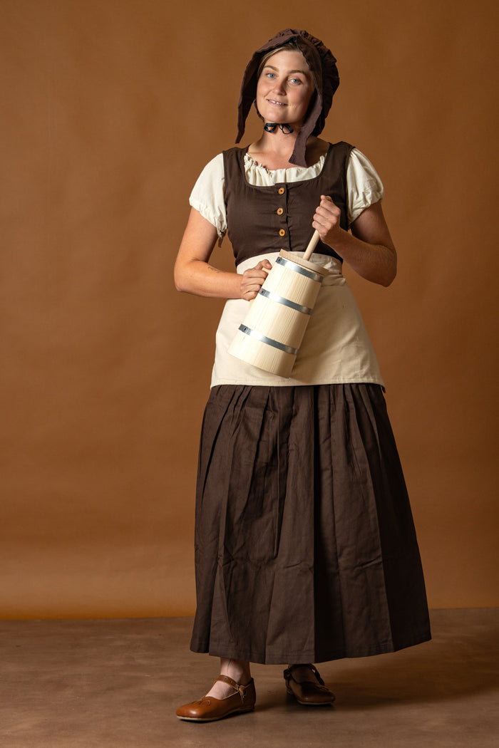 Middelalder kirtle Lene, brun
