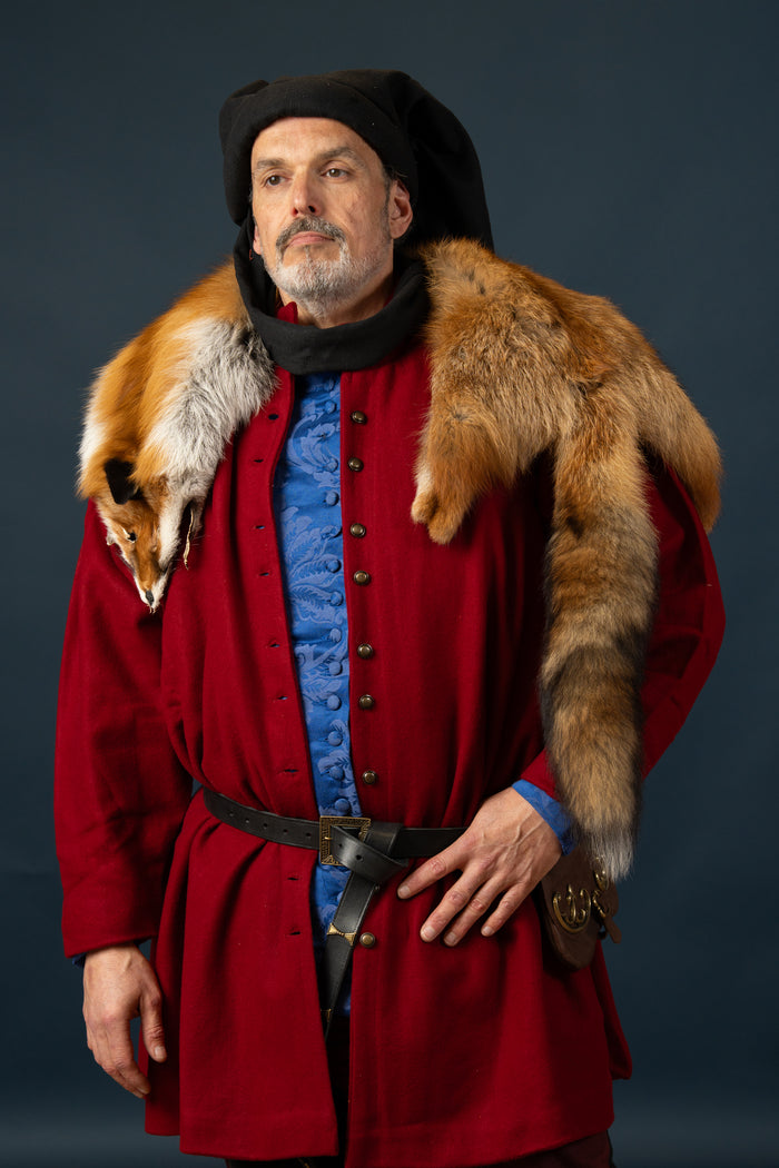Houppelande Lorenzo, wolmix, rood