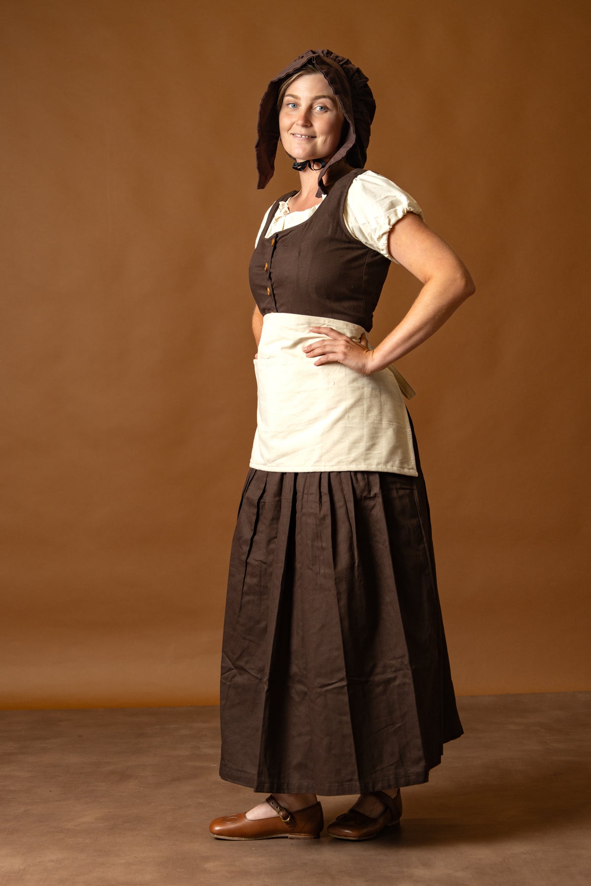 Middelalder kirtle Lene, brun