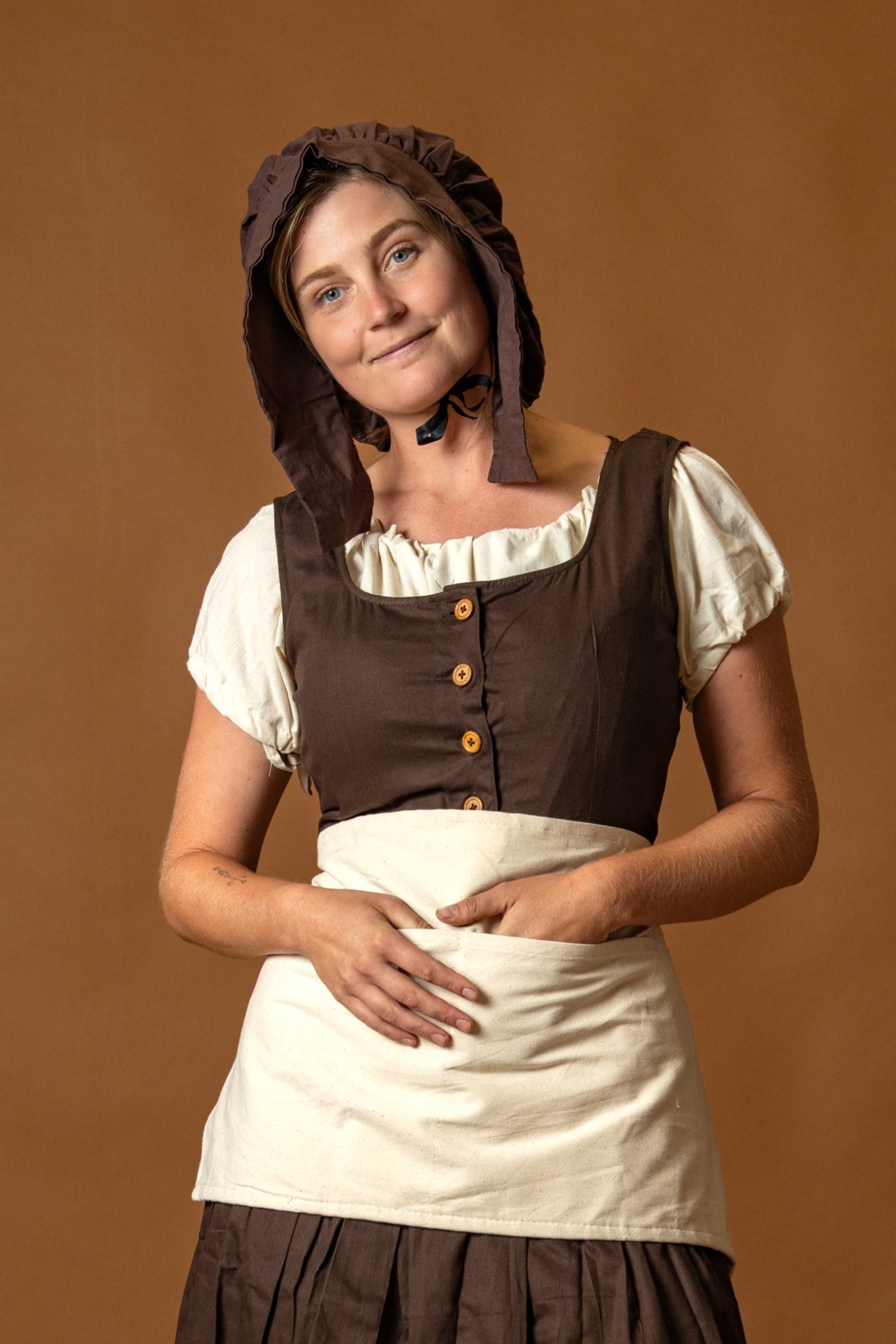 Medieval cap Anna, brown