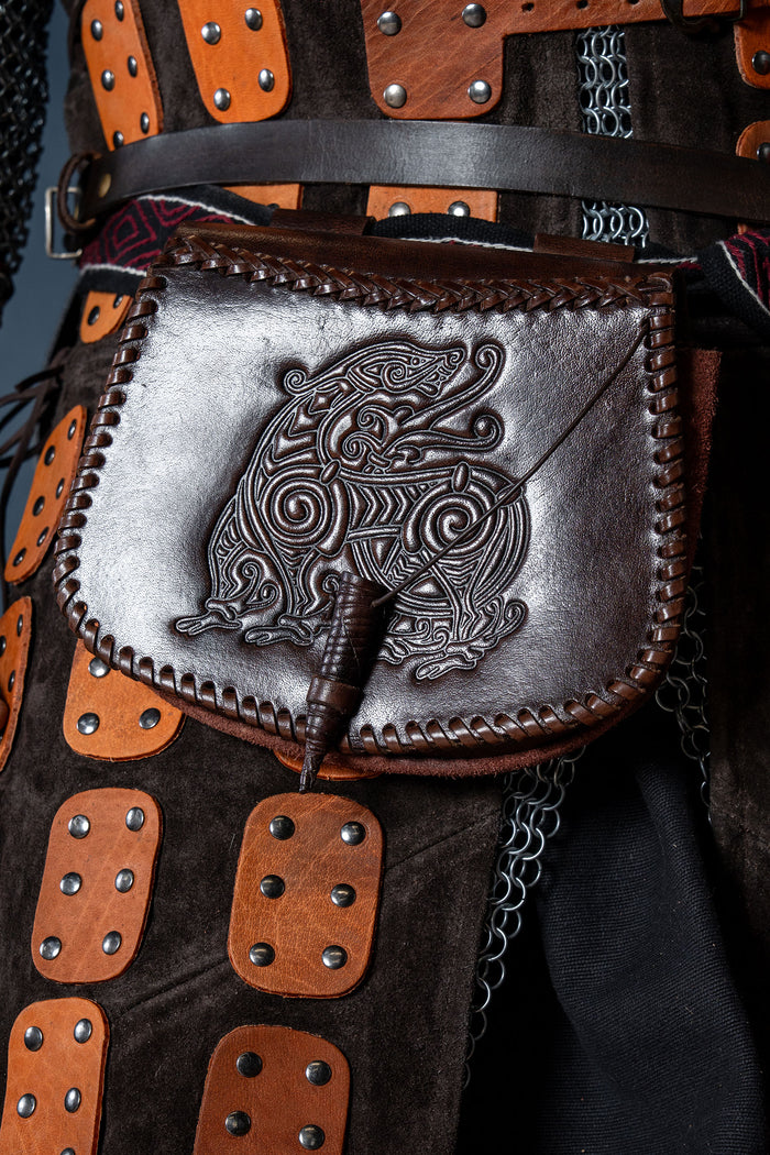 Sac en cuir avec dragon