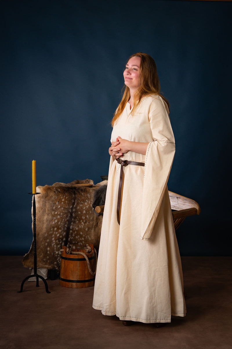 Abito medievale Begina, naturale