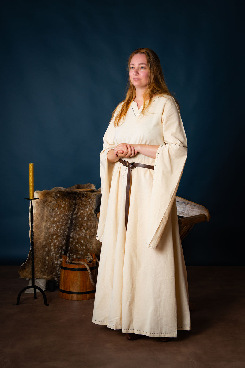 Medieval dress Begina, natural