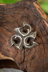 Roman trumpet belt fitting, silvered