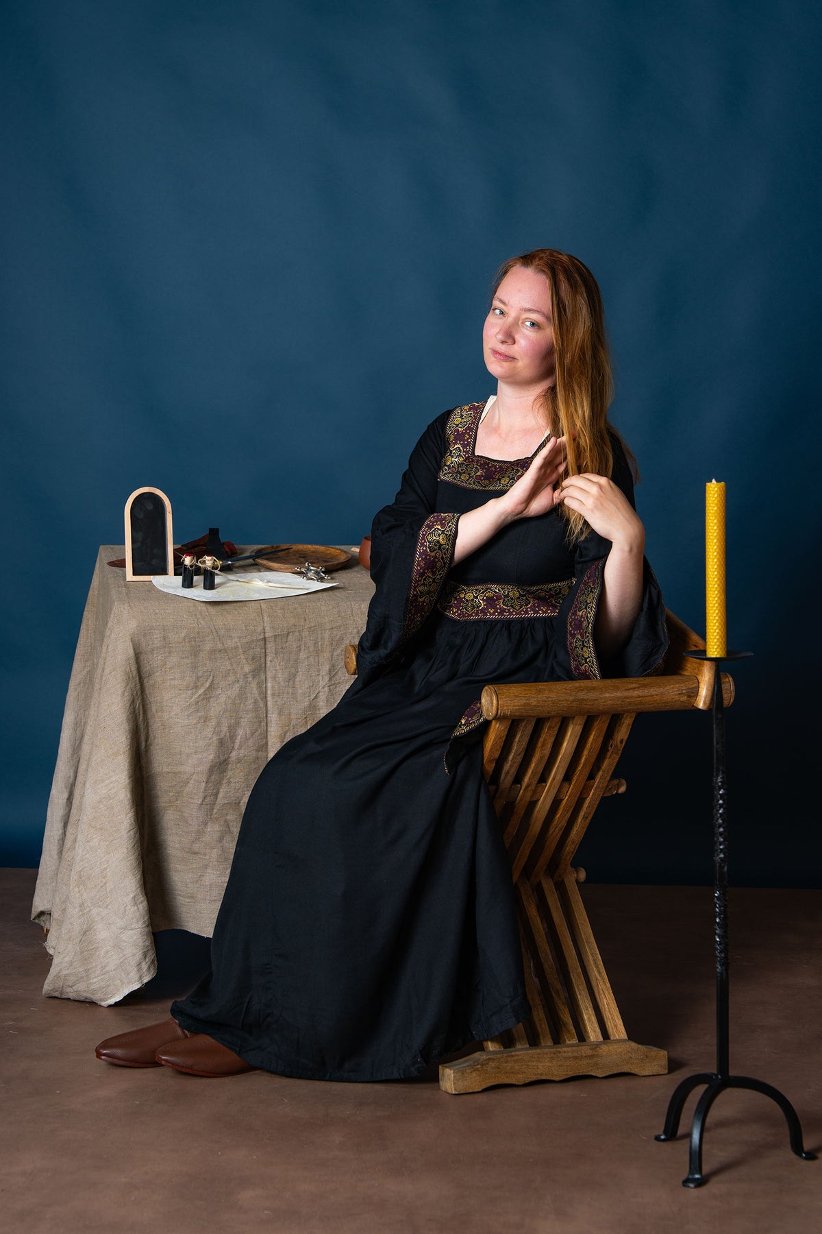 Portavelas forjado a mano