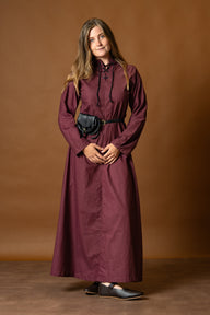 Maritos suknelė, lengvas medvilnė, bordo