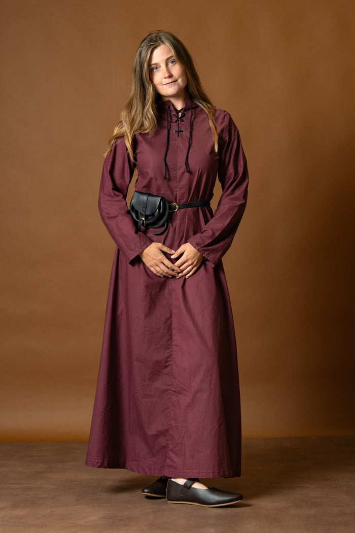 Maritos suknelė, lengvas medvilnė, bordo