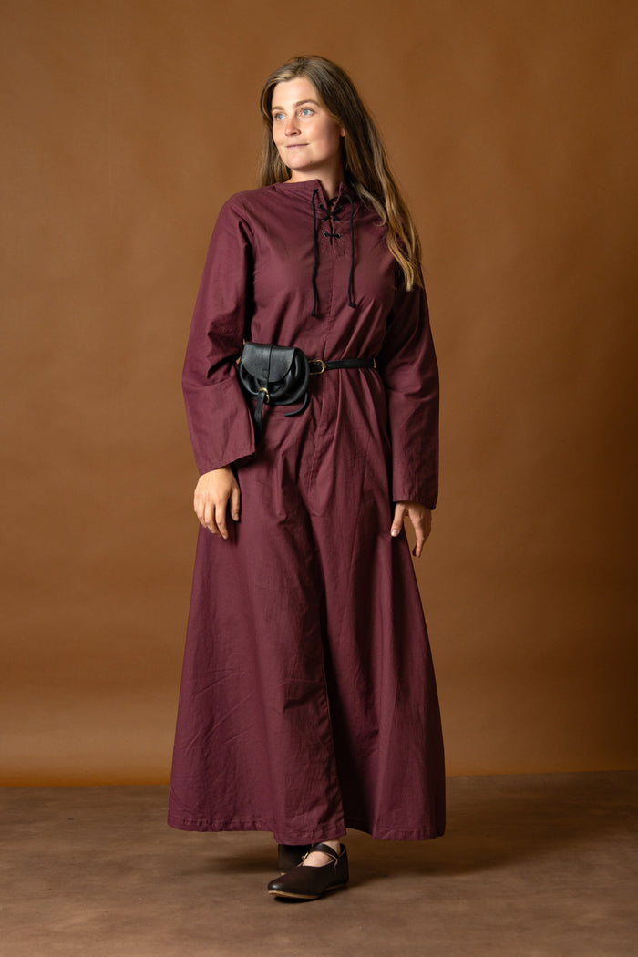 Maritos suknelė, lengvas medvilnė, bordo