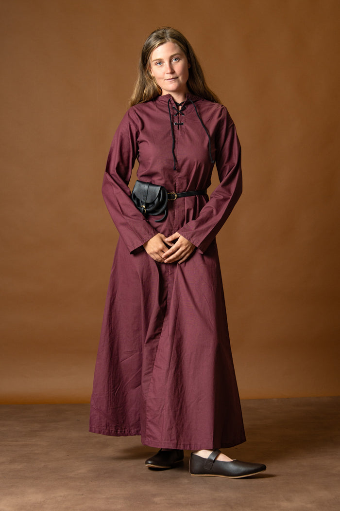 Maritos suknelė, lengvas medvilnė, bordo