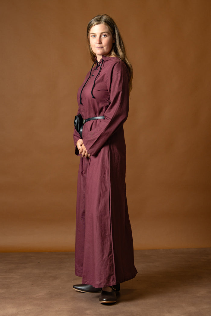 Maritos suknelė, lengvas medvilnė, bordo