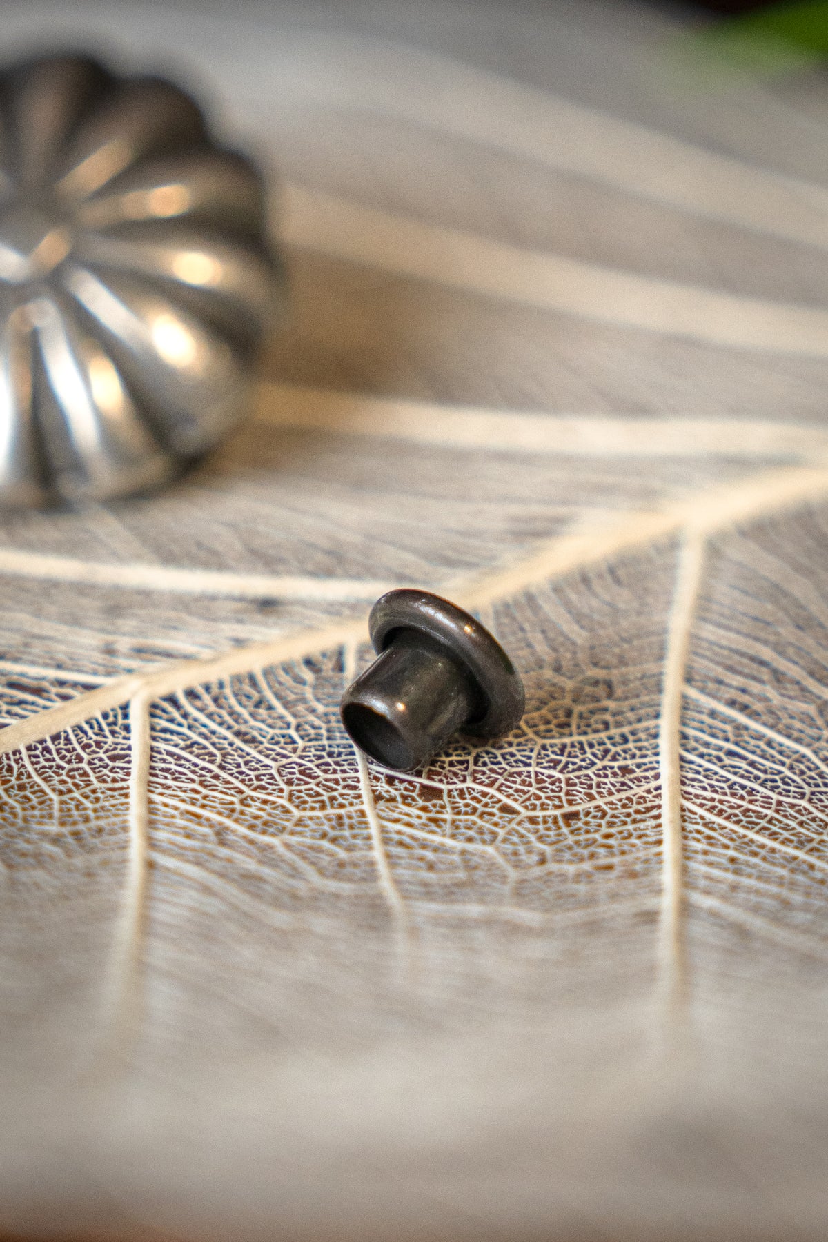 Medieval rosette belt fitting (set of 5 pieces), silvered brass