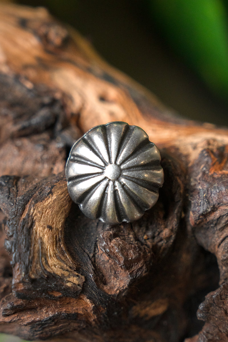 Medieval rosette belt fitting (set of 5 pieces), silvered brass