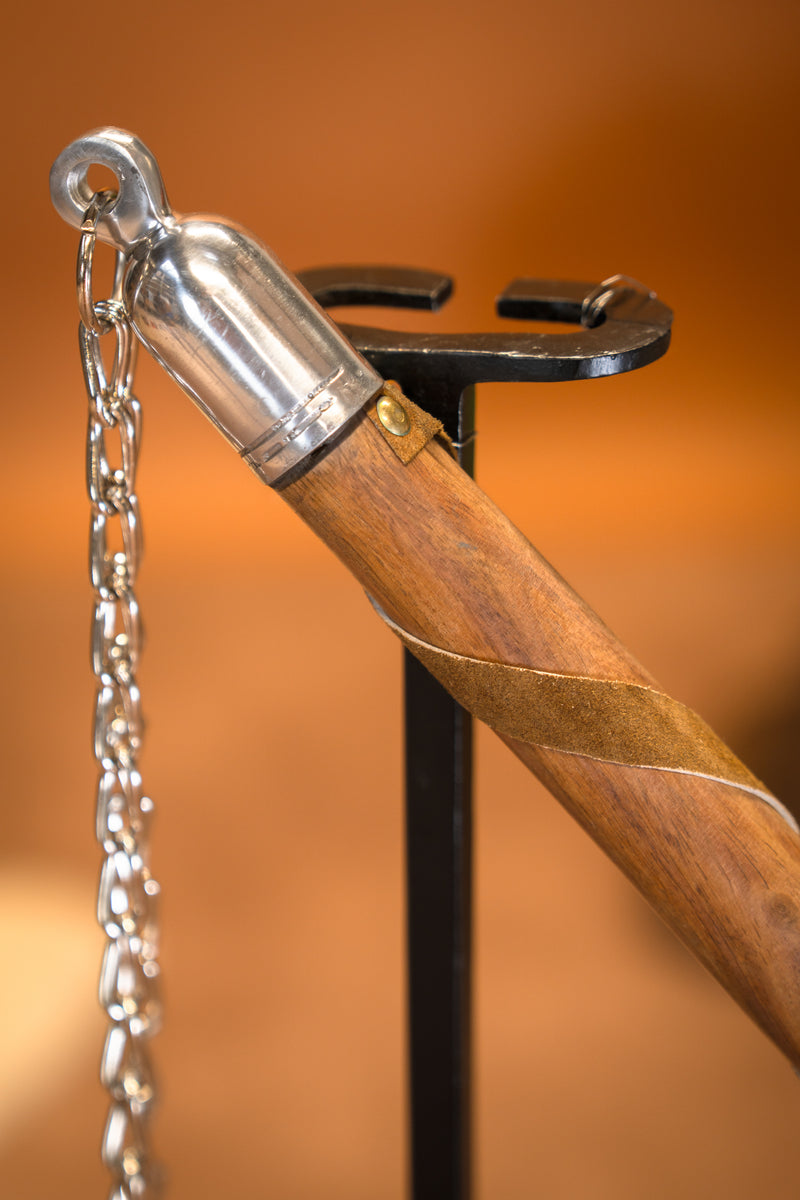 Średniowieczny cep bojowy z 2 gwiazdami