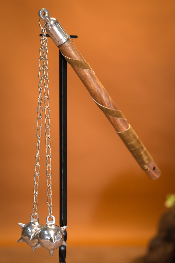 Medieval flail with 2 stars