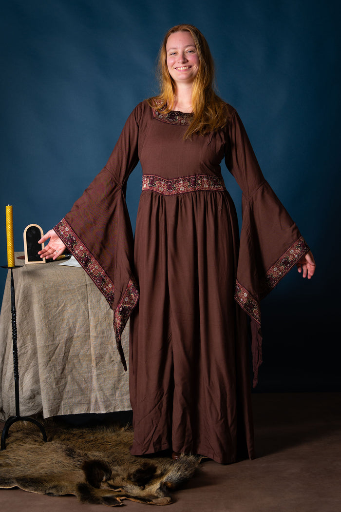 Robe médiévale Eleonora, rouge