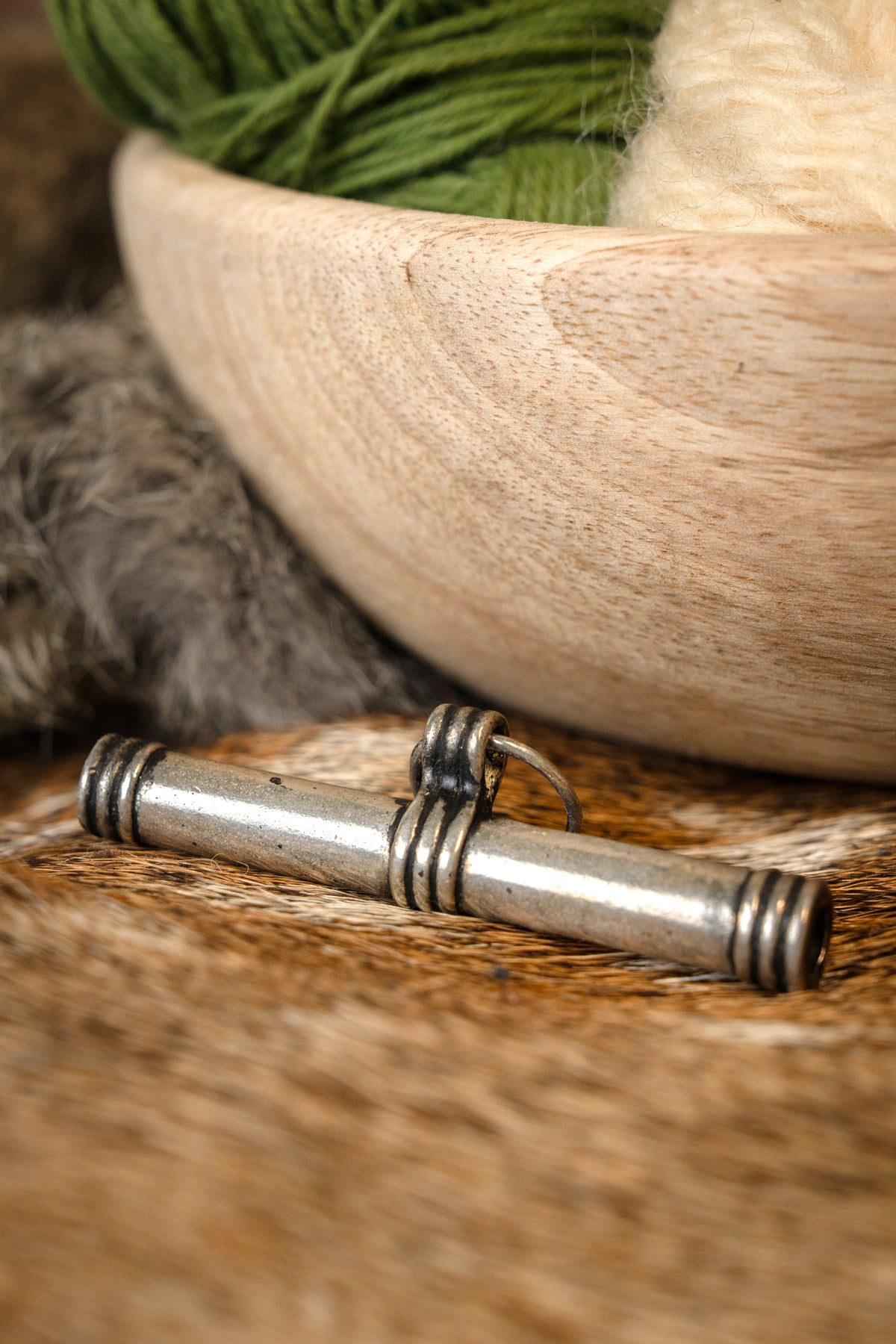 Viking nålebeholder, forsølvet