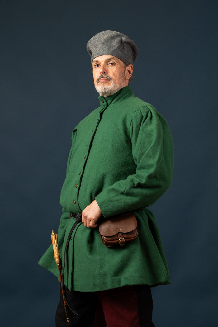 Houppelande Lorenzo, wolmix, groen