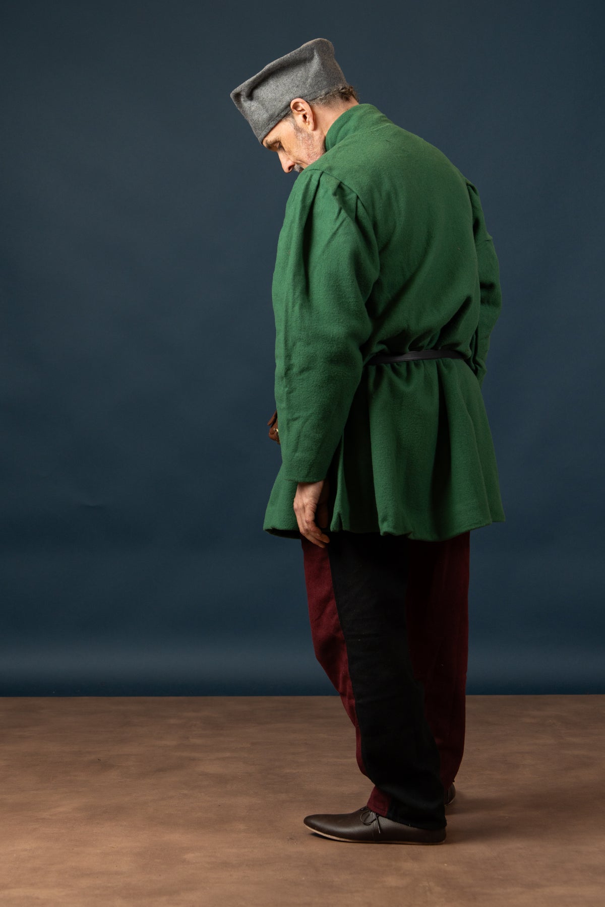 Houppelande Lorenzo, wolmix, groen