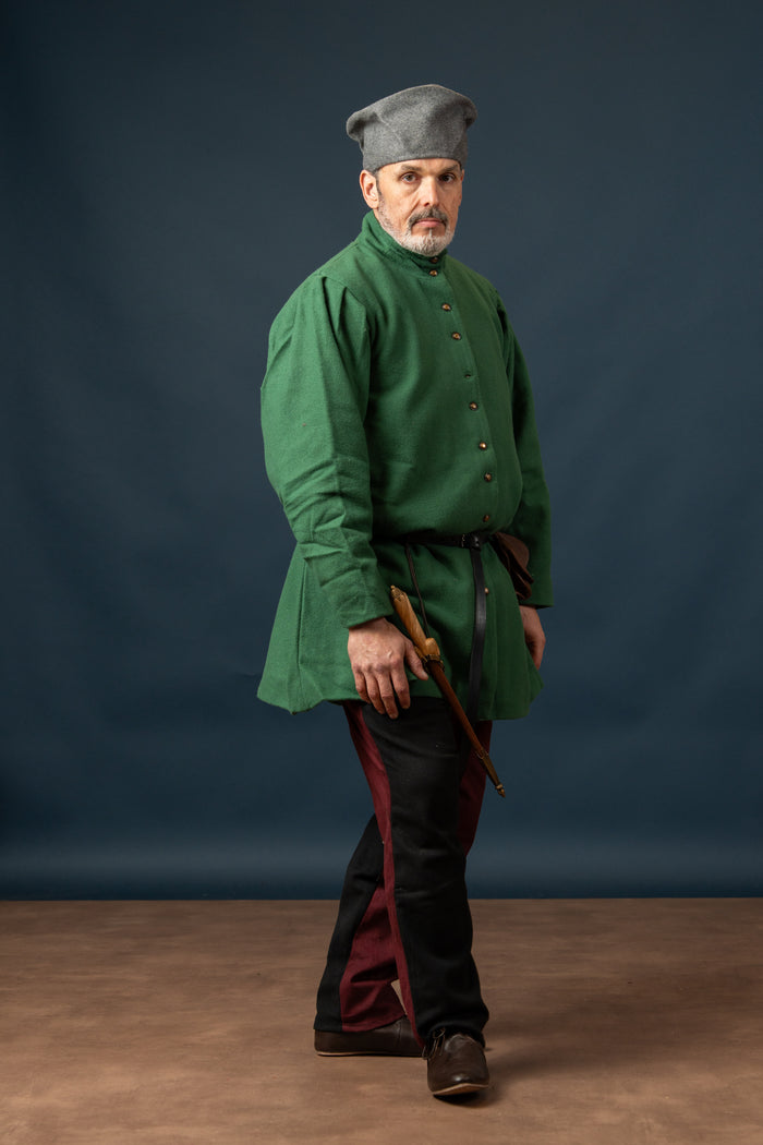 Houppelande Lorenzo, wolmix, groen