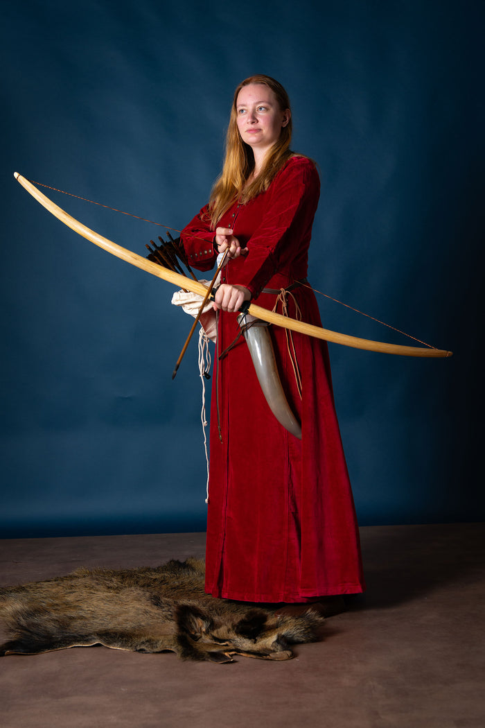 Sammet cotehardie Christina, röd