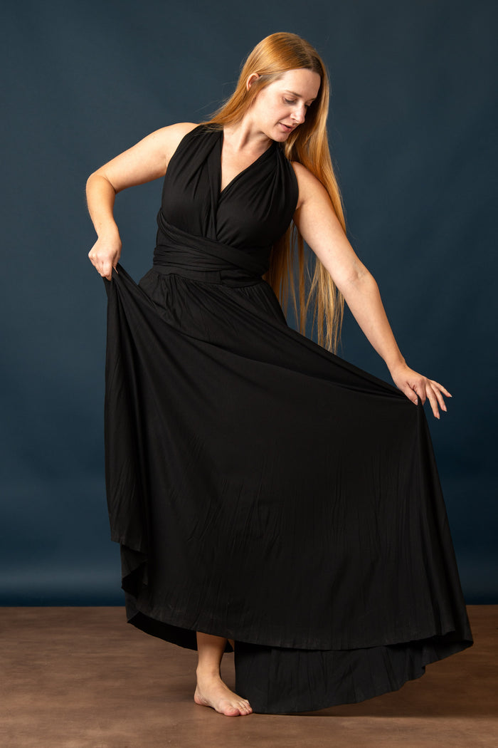 Godinnen Jurk Aphrodite, zwart