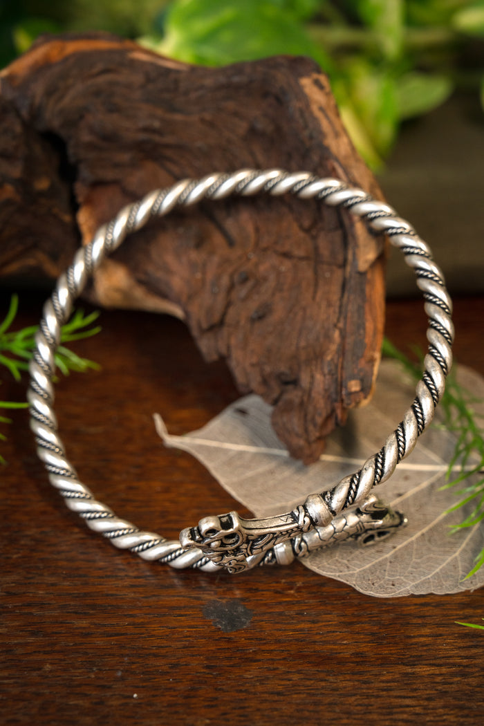 Viking upper arm band Haithabu, silvered bronze