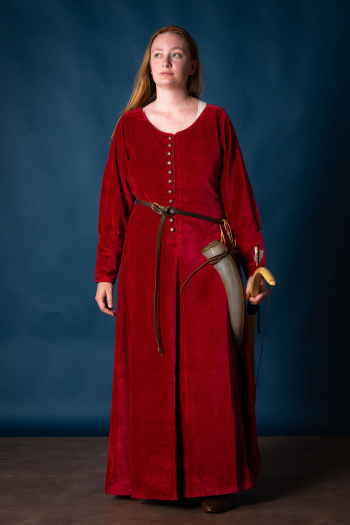 Sammet cotehardie Christina, röd