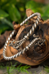Brazalete vikingo para brazo superior Haithabu, bronce plateado