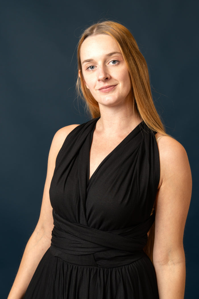 Godinnen Jurk Aphrodite, zwart