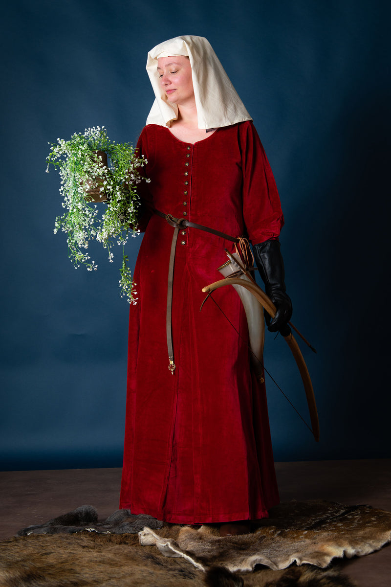 Cottehardie velours Christina, rouge