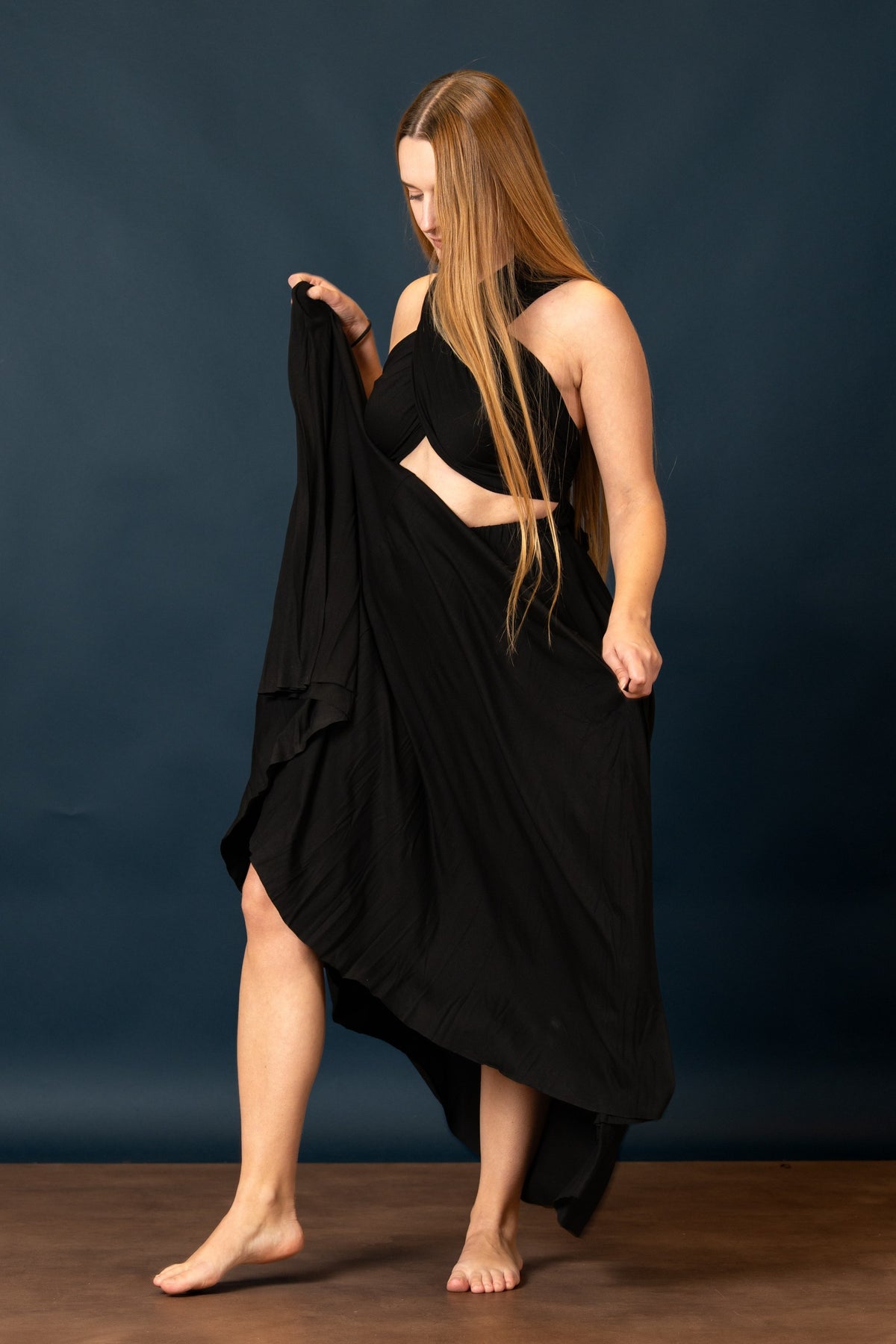 Godinnen Jurk Aphrodite, zwart
