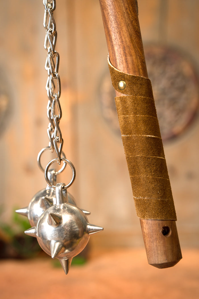 Medieval flail with 2 stars