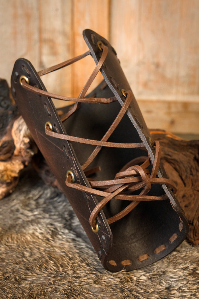 Robin leren bracers, onderarmbeschermers