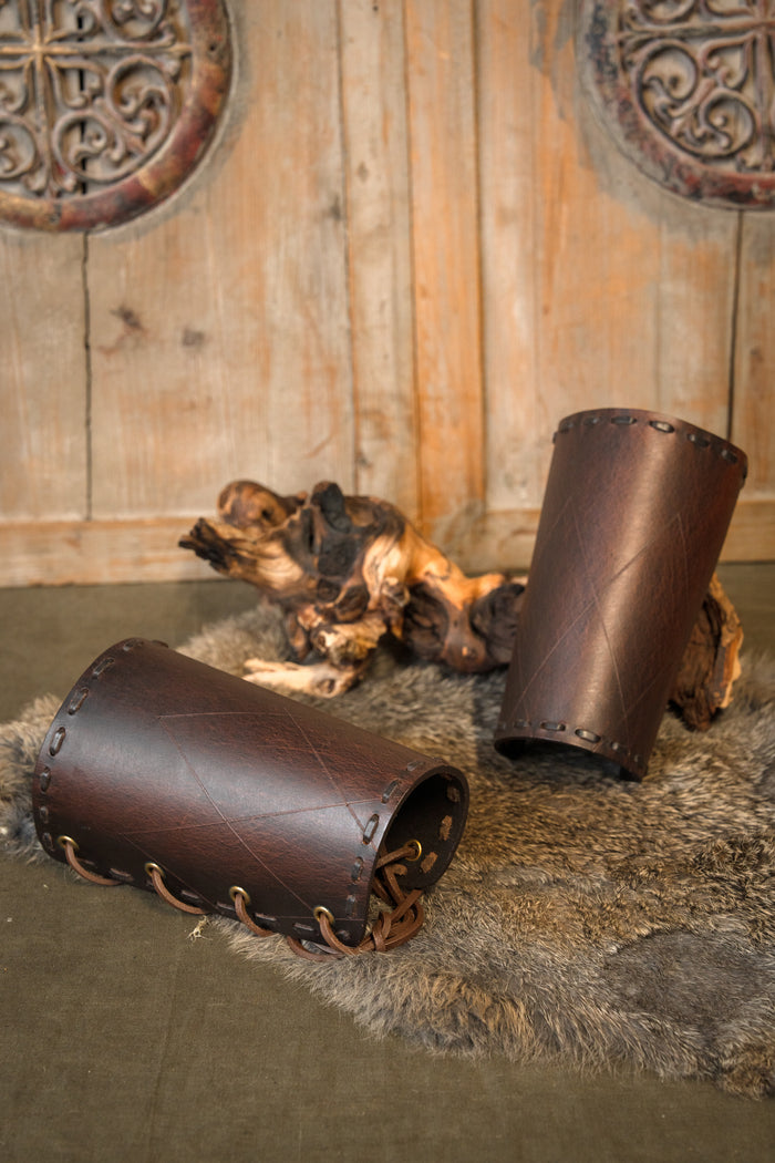 Robin leren bracers, onderarmbeschermers