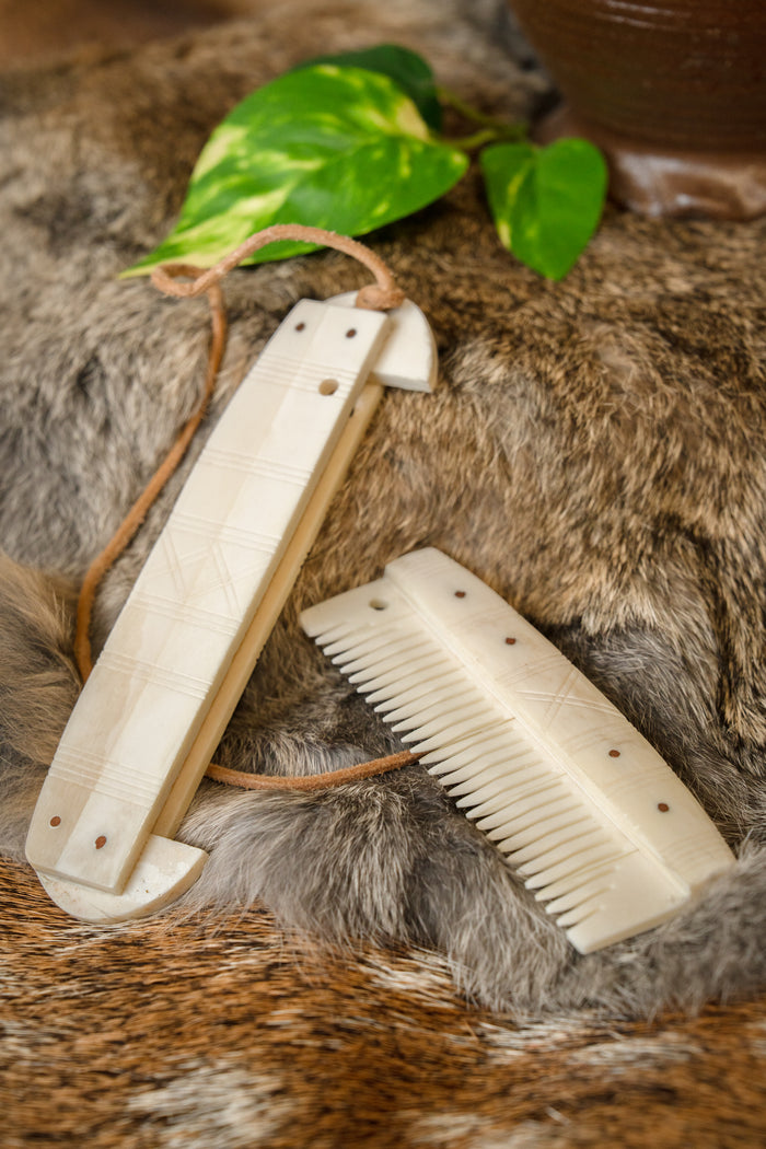 Peine vikingo Birka con funda protectora