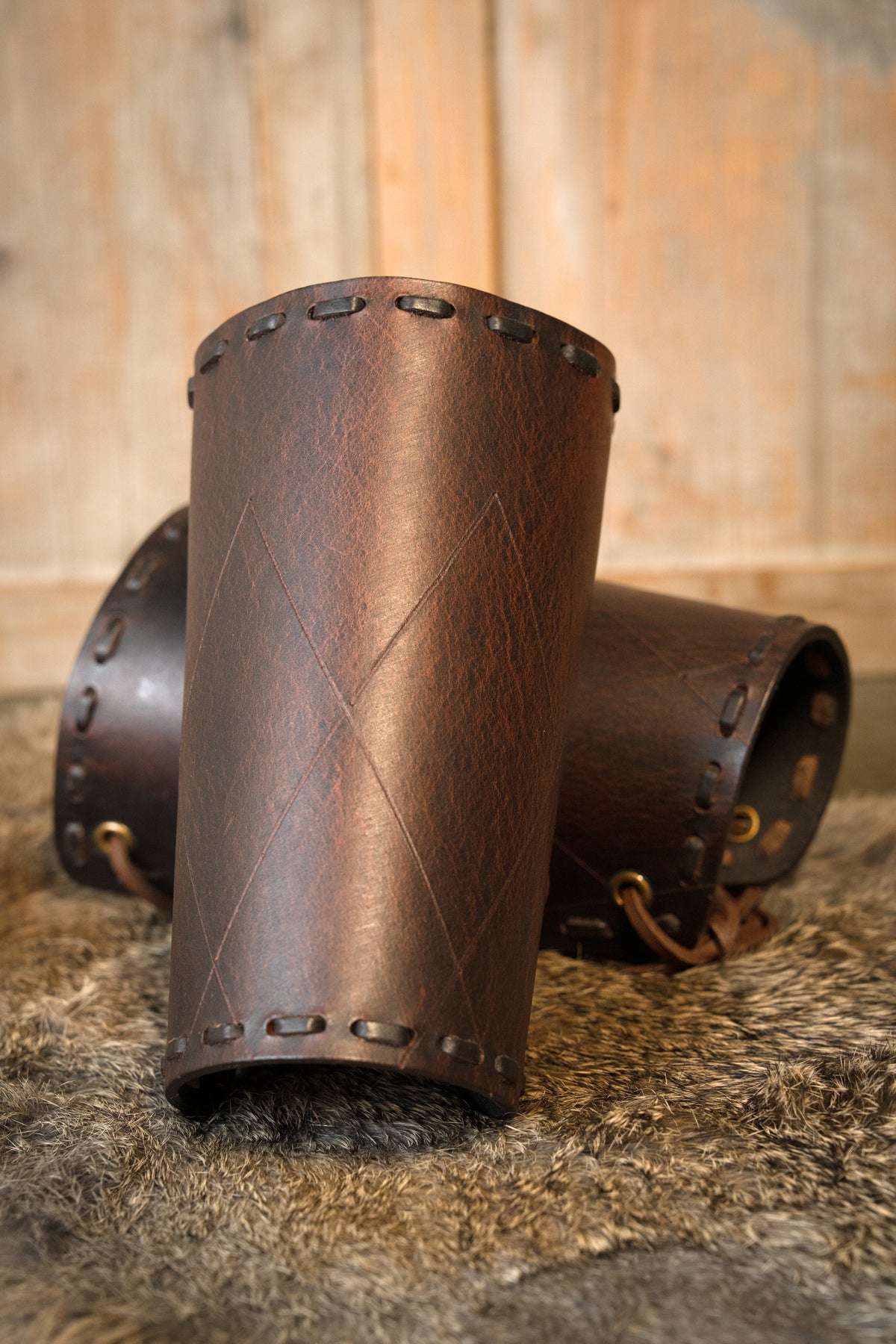 Robin leren bracers, onderarmbeschermers