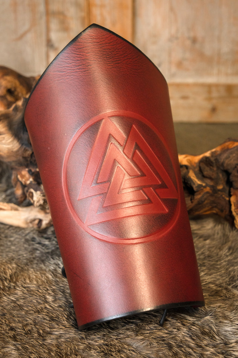 Læderarmskinner Valknut, rød