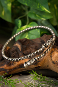 Bracelet de bras viking Gotland, bronze argenté