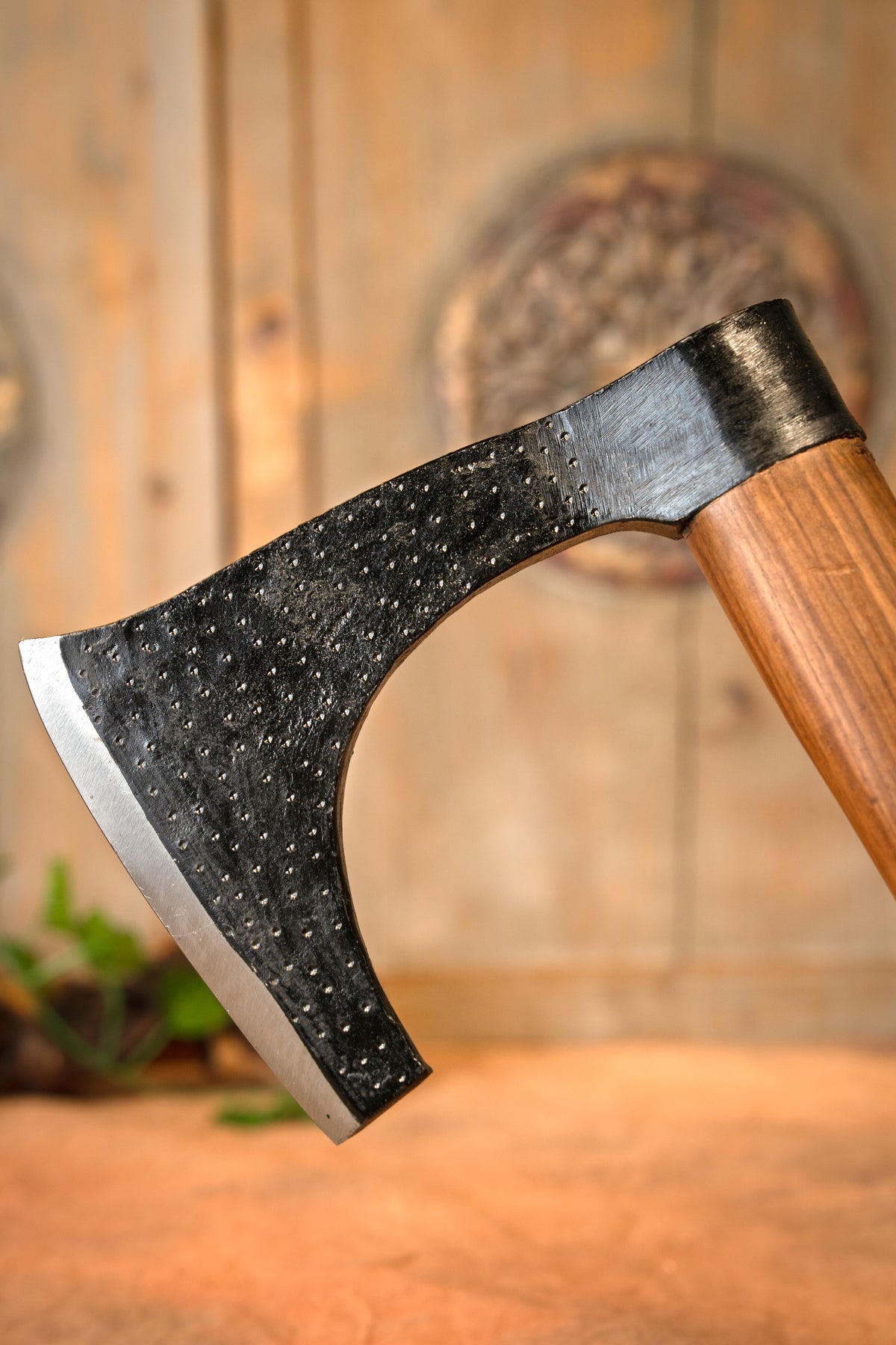 Huscarl skeggox viking, type C, semi-tranchant