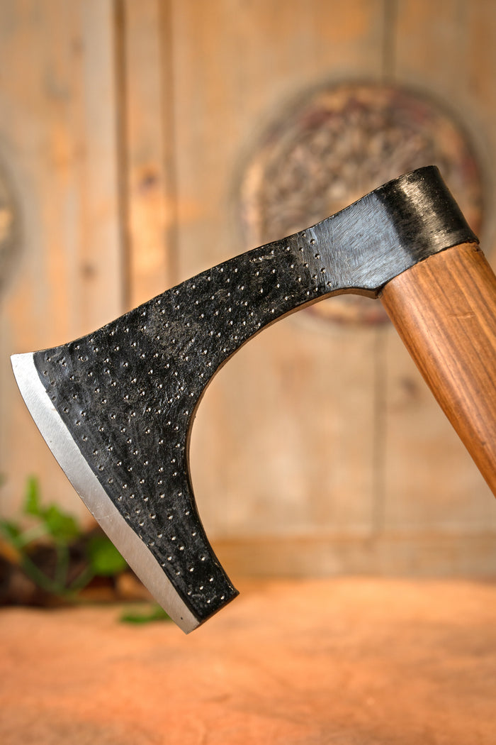 Huscarl skeggox viking, type C, semi-tranchant