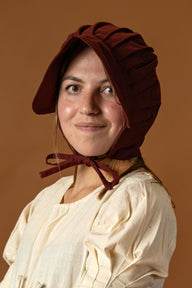 Baroque cap Emma, bordeaux red