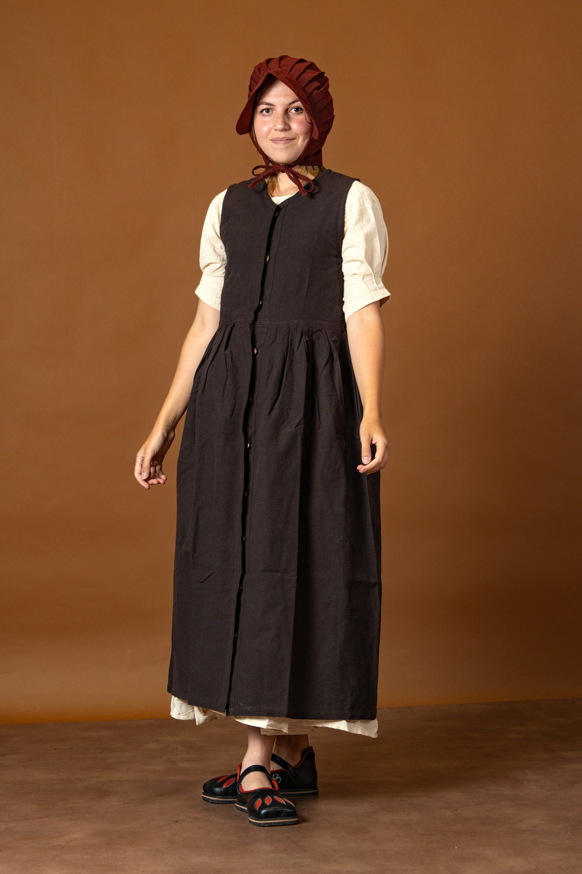 Baroque cap Emma, bordeaux red