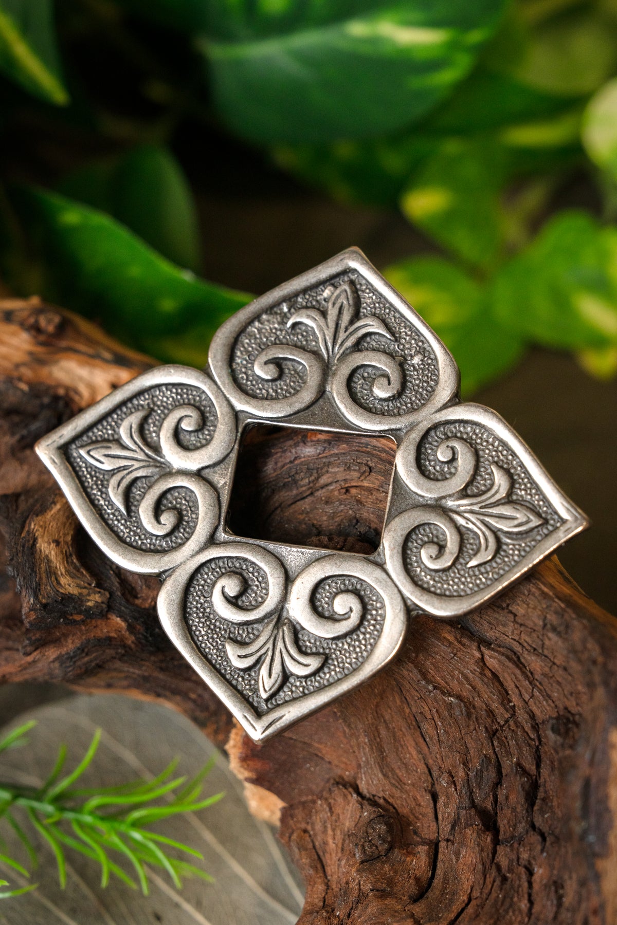 Viking bag decoration Birka, silvered