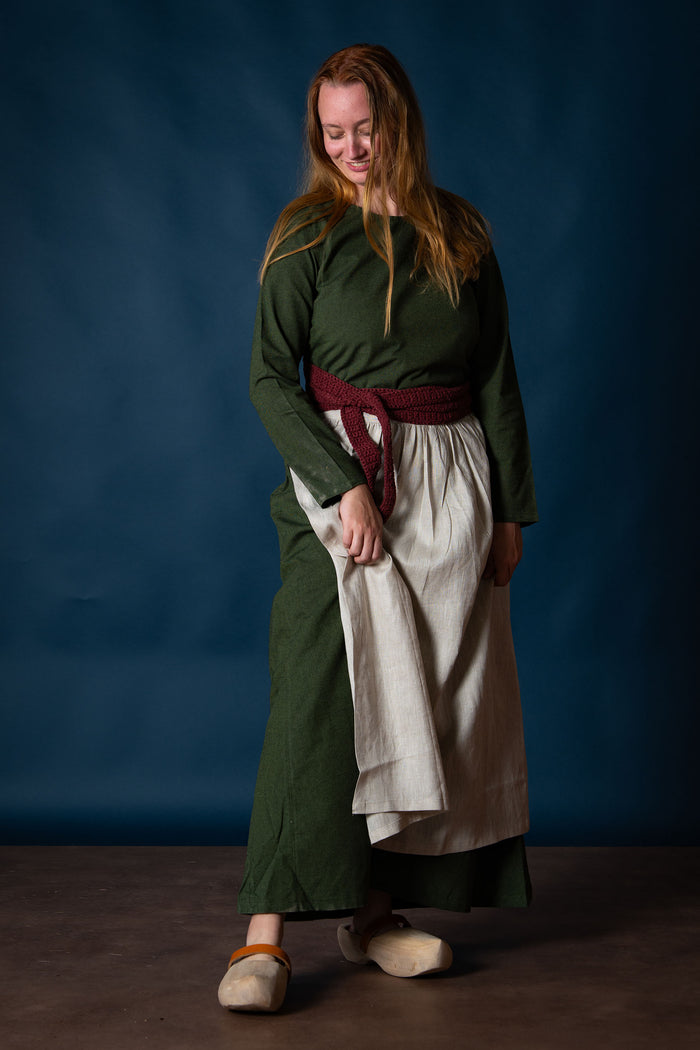 Delantal medieval de lino, natural
