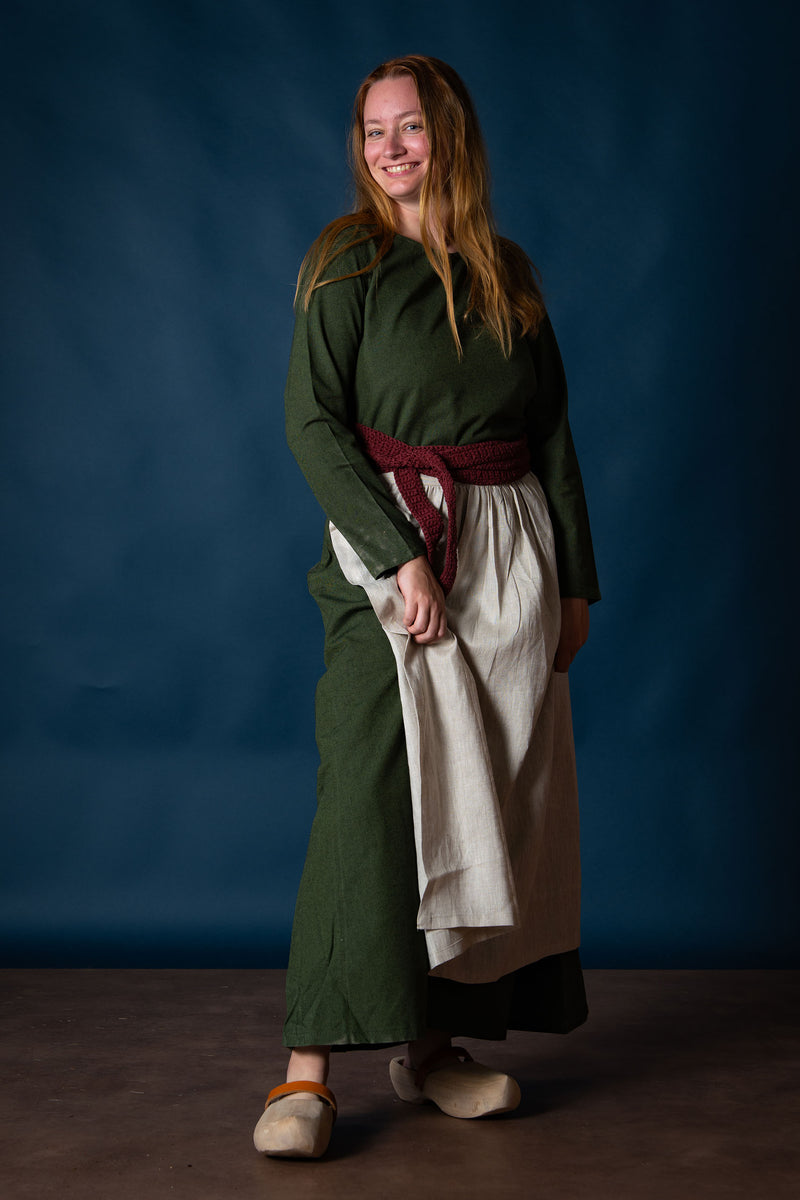 Medeltida klänning Freya, grön