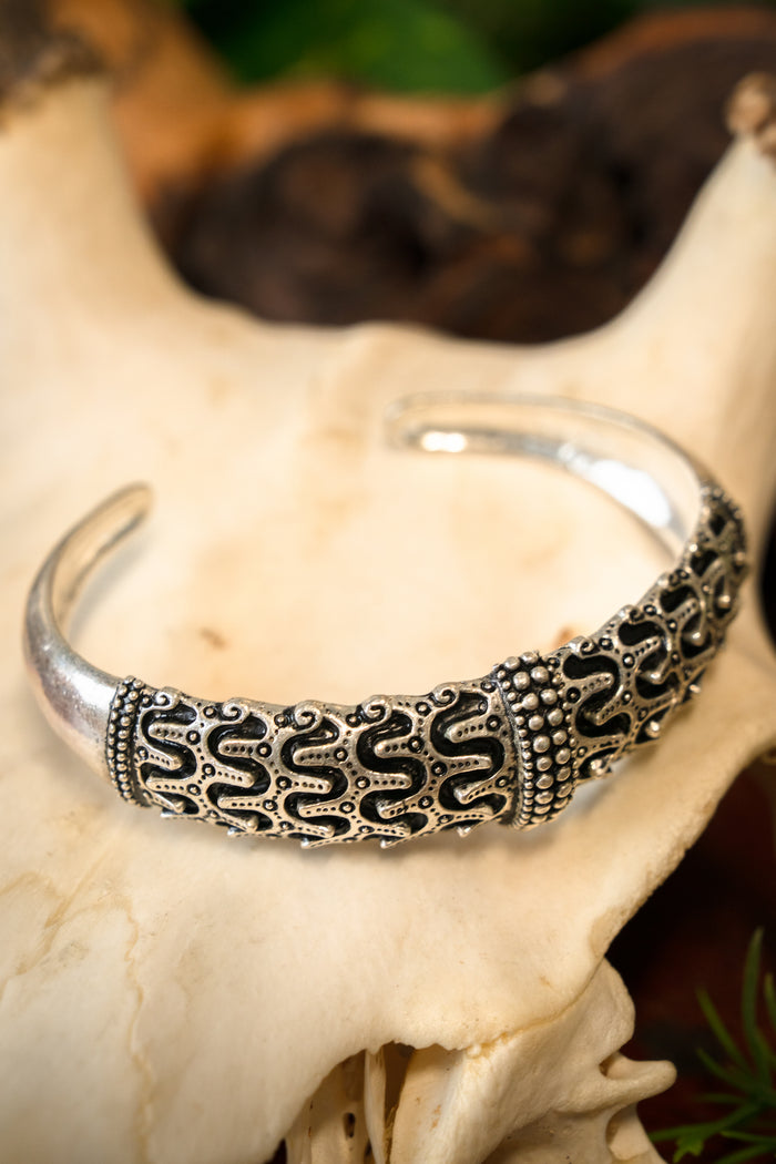 Viking bracelet Orupgård, silvered bronze