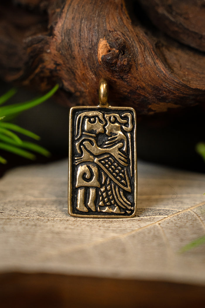 Guldgubbar de Vendel, amulette d'amour, bronze