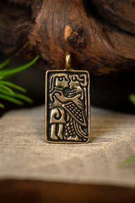 Vendel guldgrubbar, liefdesamulet, brons